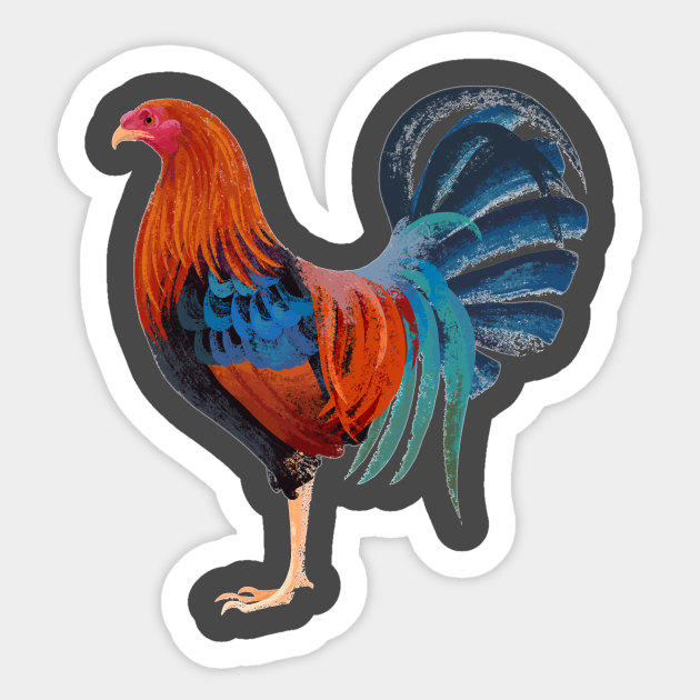 Sweater Game Rooster Rooster Sticker TeePublic